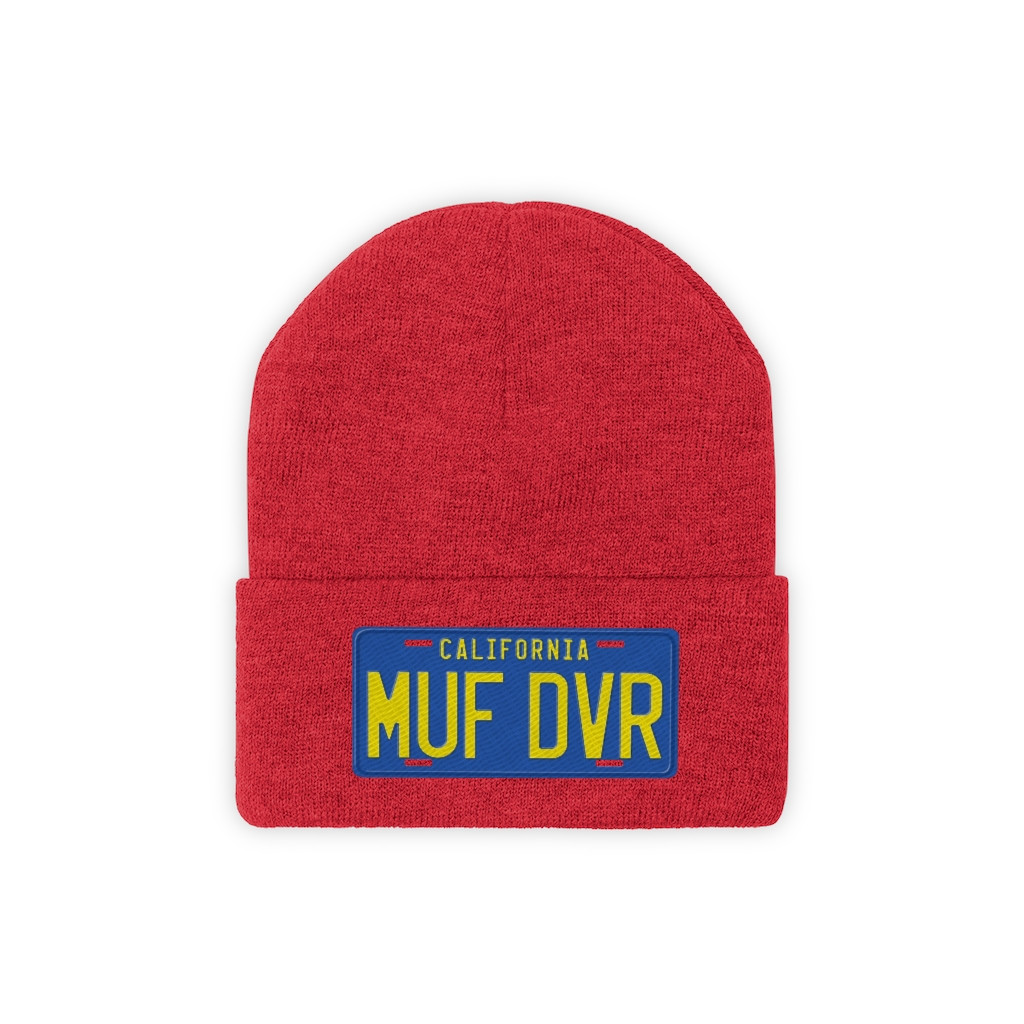 Cheech and Chong Cheech's License plate MUF DVR Knit Beanie