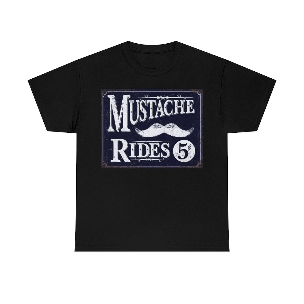 Mustache Rides 5 cents Short Sleeve Tee