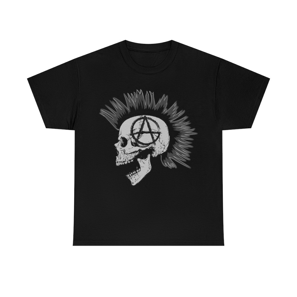 Anarchy Skull with a Mowhawk Short Sleeve Tee