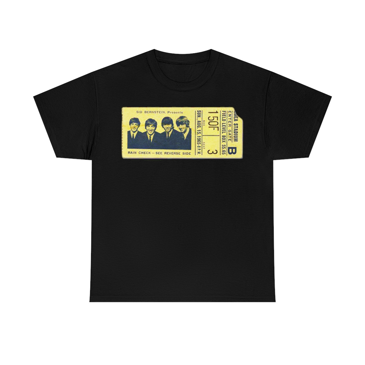 The Beatles ticket stub from Shea Stadium 1965 Short Sleeve Tee