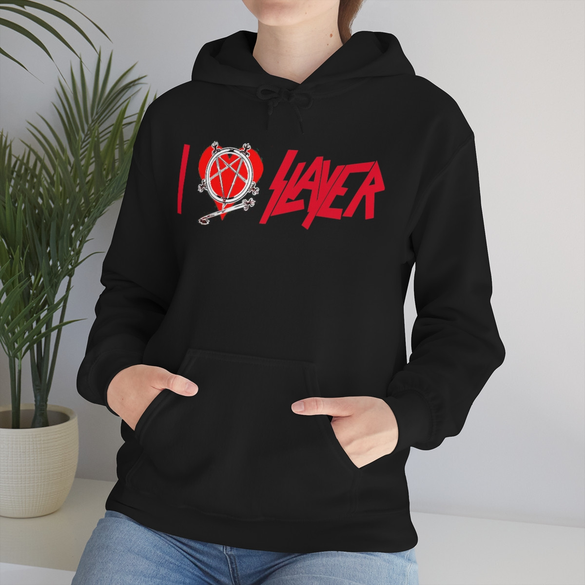Slatanic I <3 SLAYER Unisex Heavy Blend™ Hooded Sweatshirt