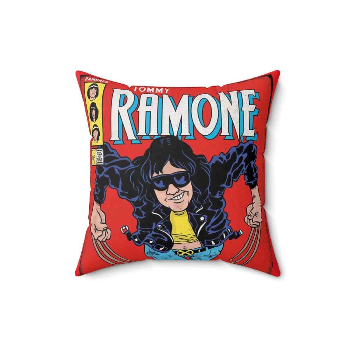 The Amazing Ramones Tommy Ramone Pillow Spun Polyester Square Pillow gift