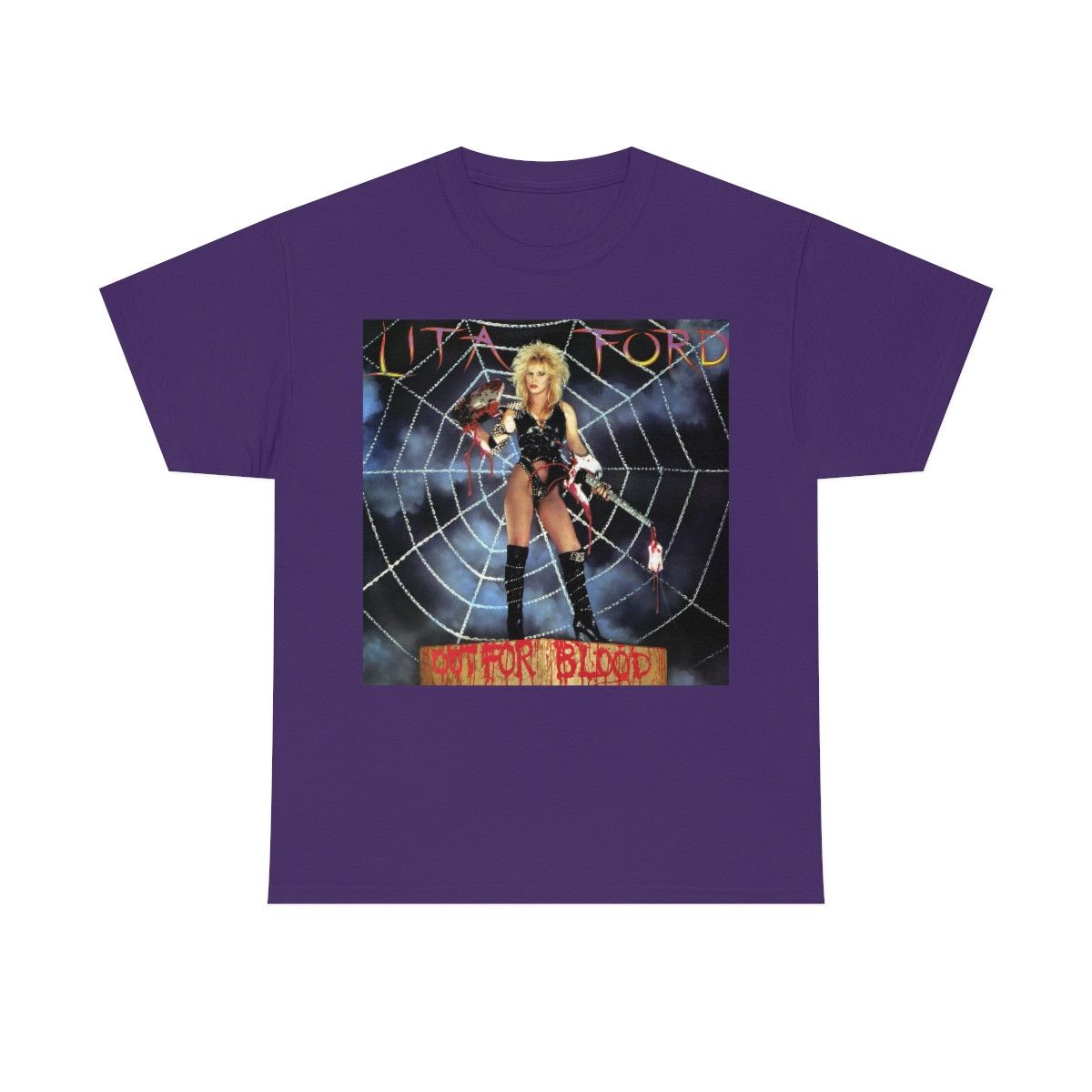 Lita Ford Out For Blood original cover P Men's Short Sleeve T Shirt