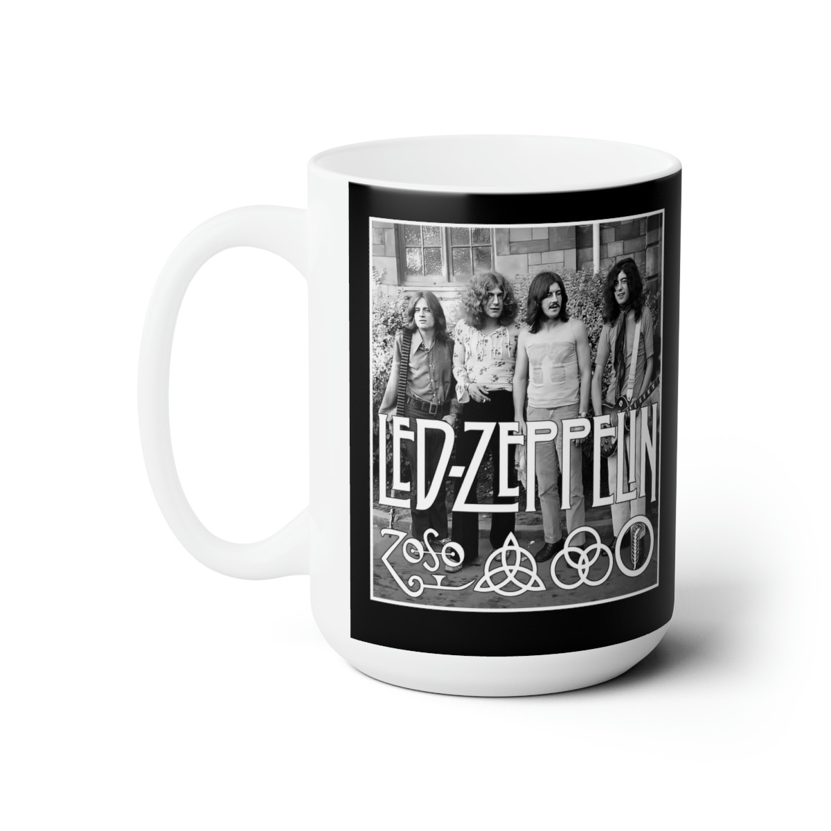 Led Zeppelin white Ceramic Mug 15oz