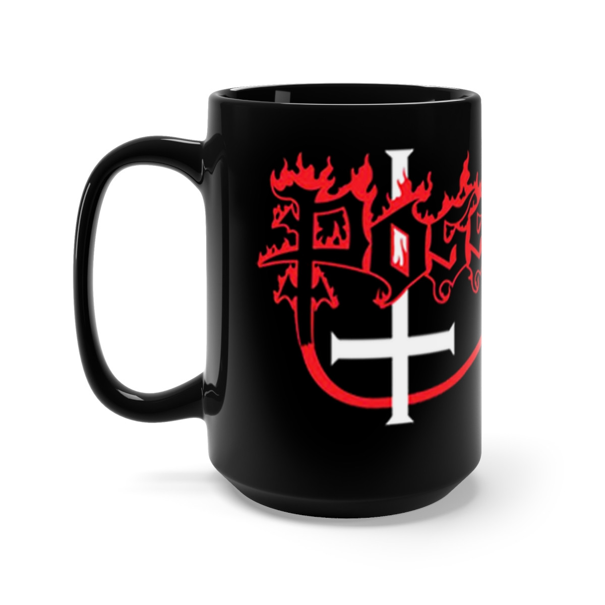 POSESSED logo   Black Mug 15oz