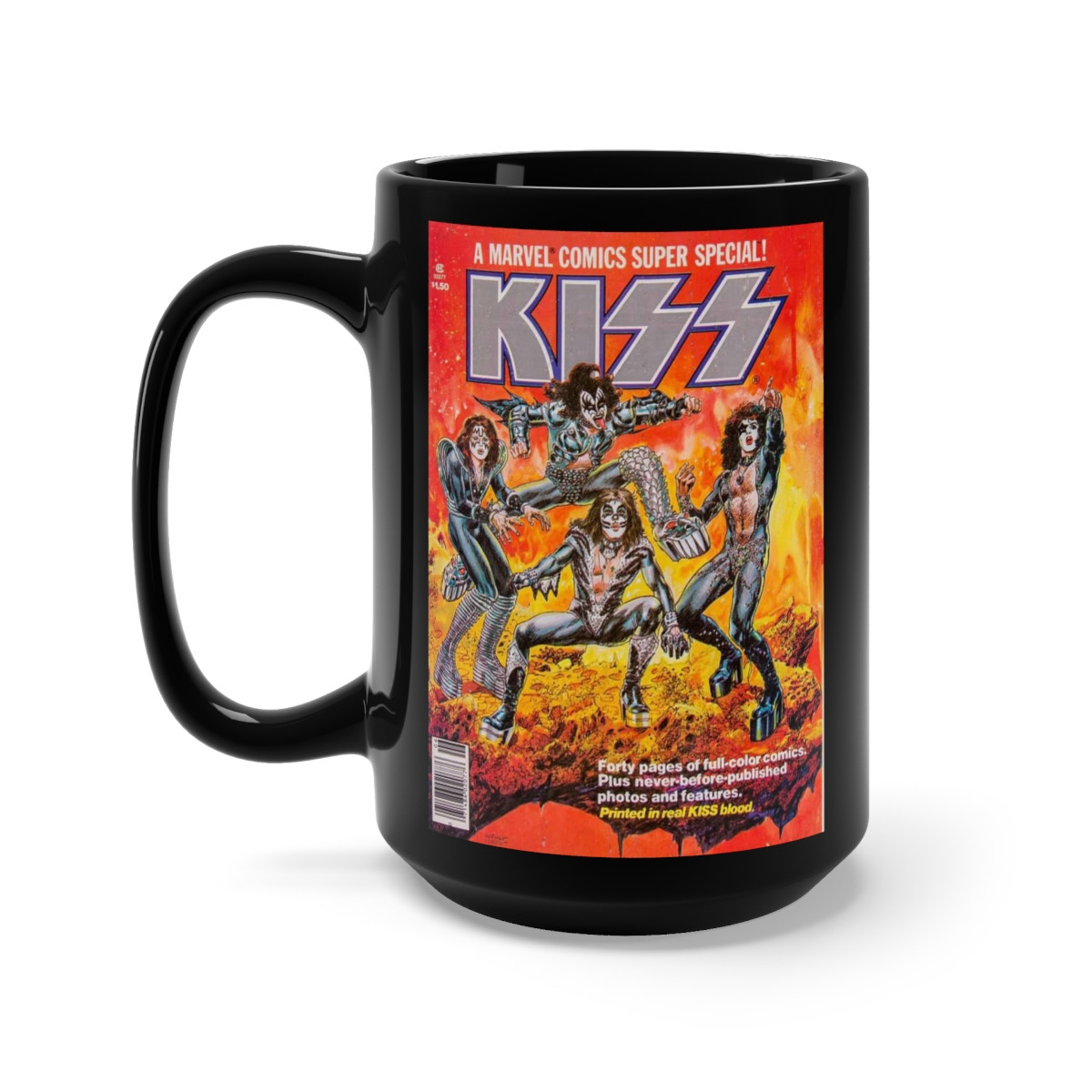 KISS Marvel Comic 1 Black Mug 15oz