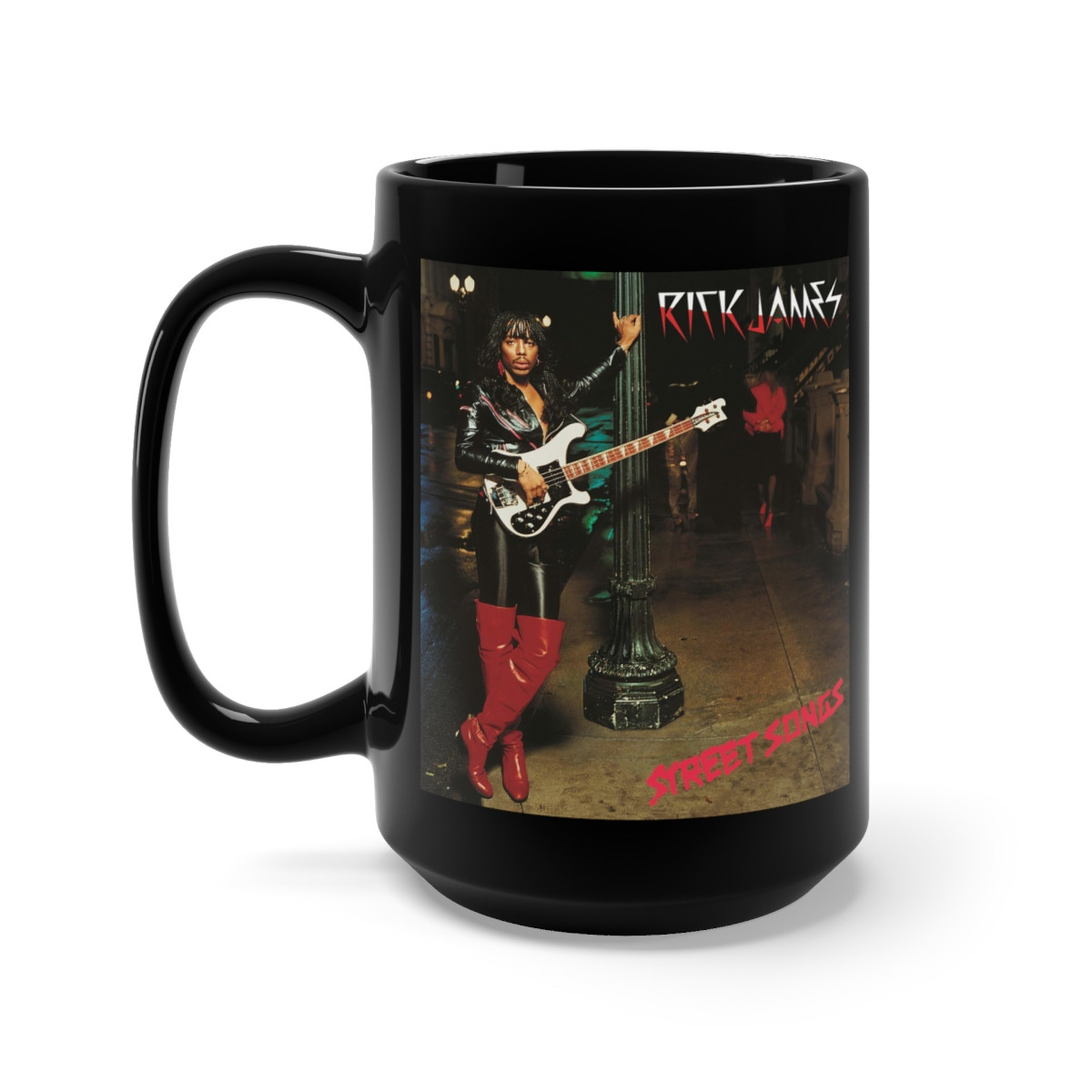 Rick James Street Songs Black Mug 15oz