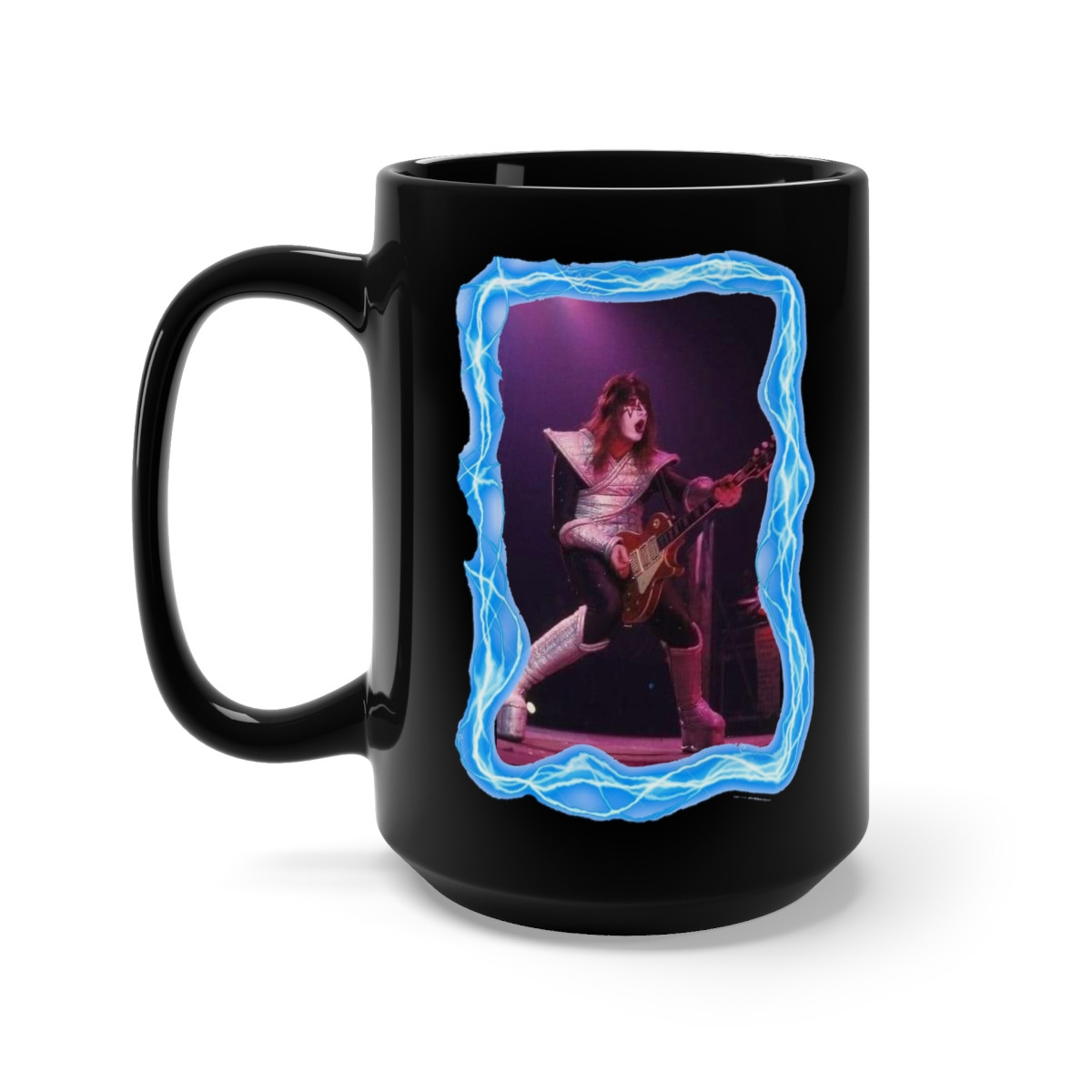 Ace Frehley Lightning Framed Black Mug 15oz