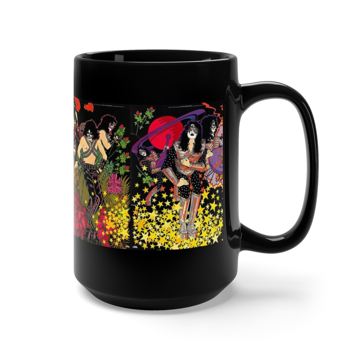 KISS Solo Posters Fully Assembled Black Mug 15oz