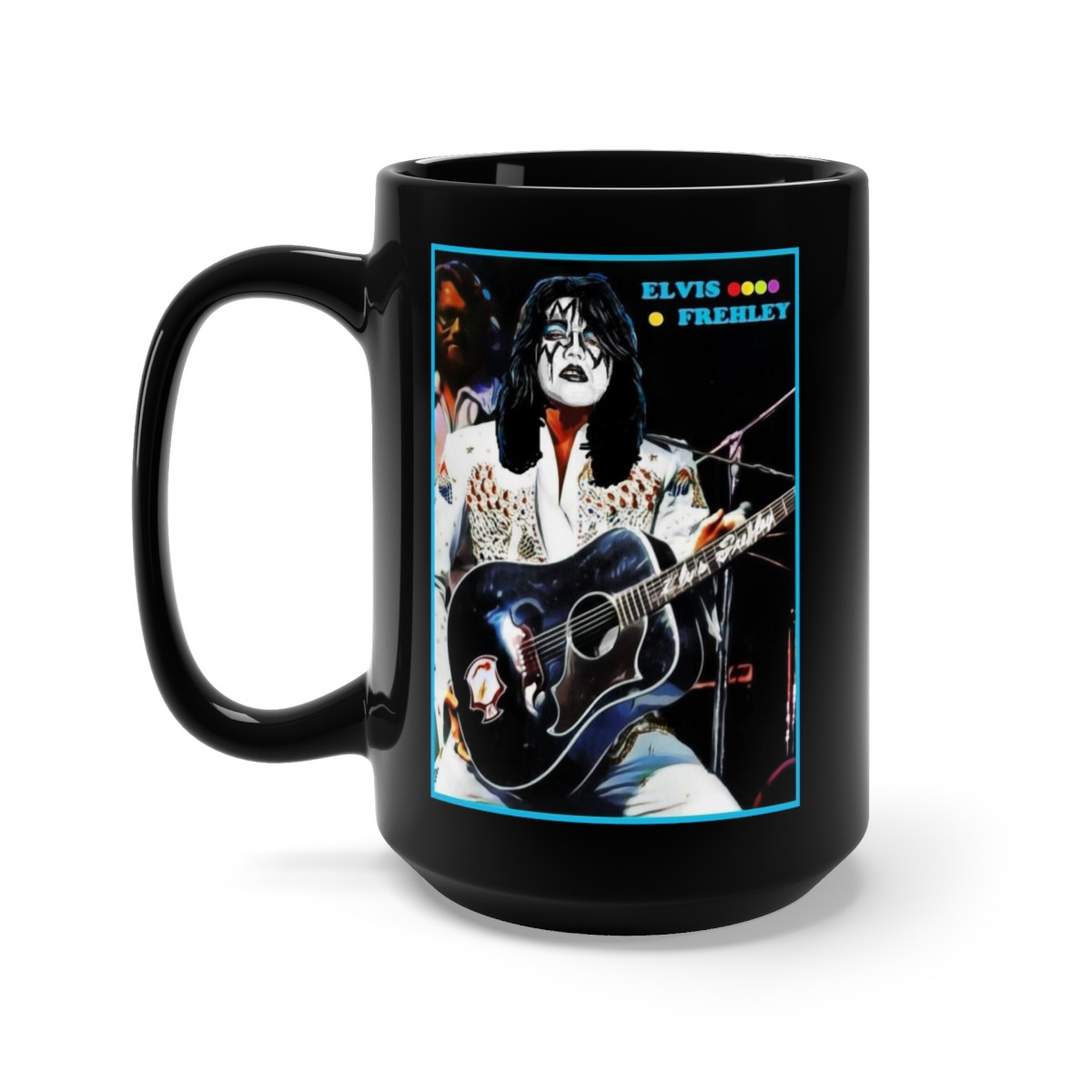 Space Ace Frehey of KISS Elvis Frehley  Black Mug 15oz