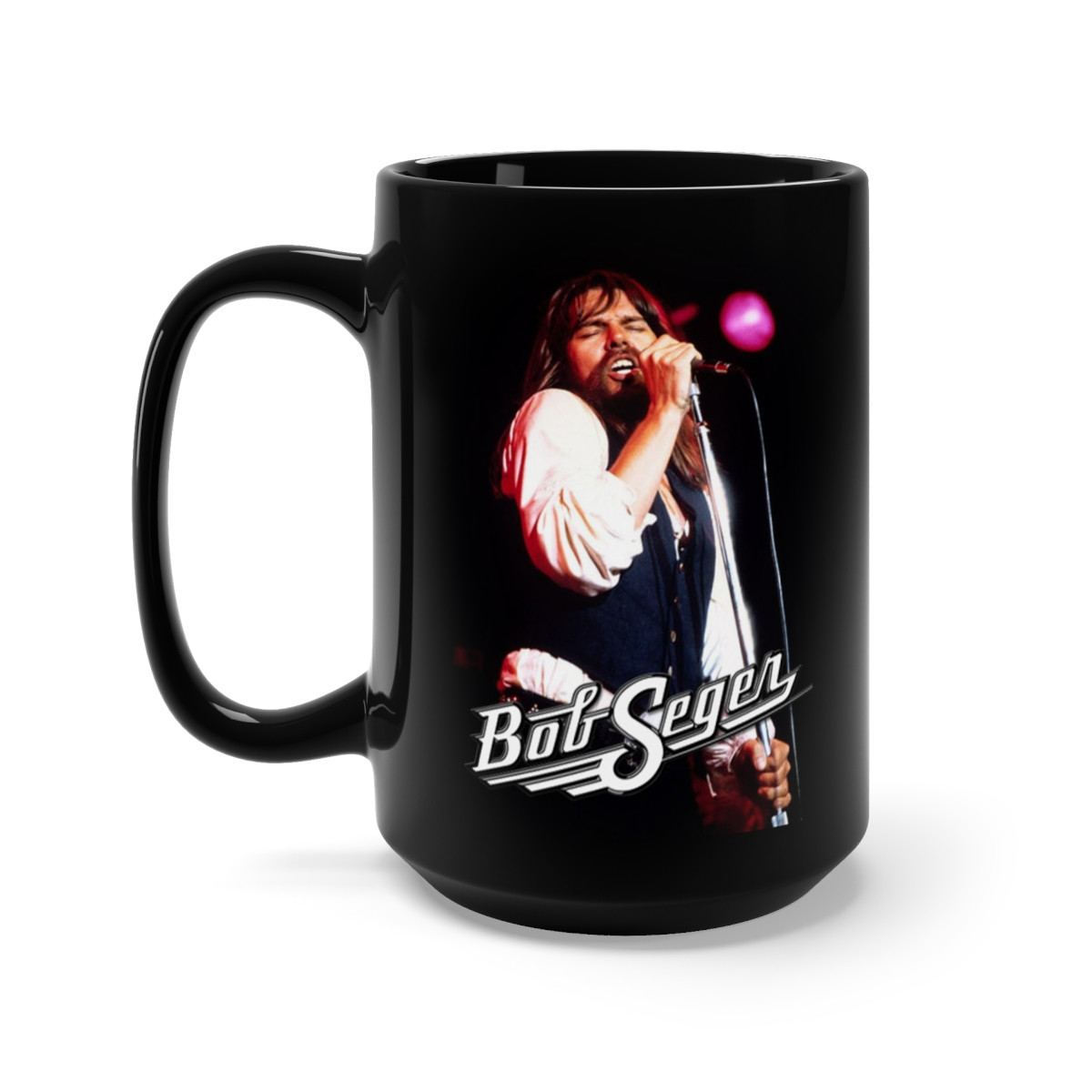 Detroit Rock Legend Bob Seger Black Mug 15oz