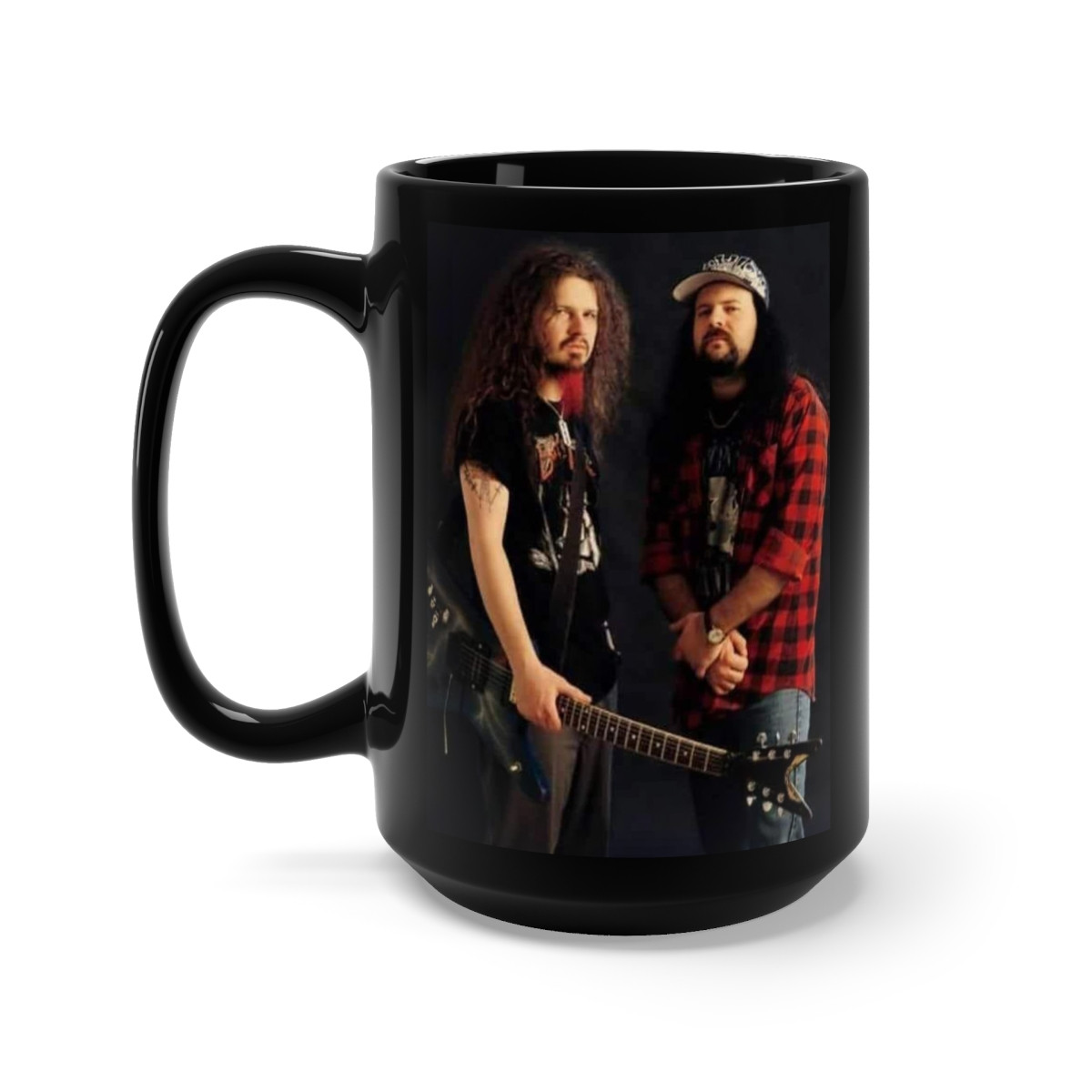 Pantera Dimebag Darrell Abbott and Vinnie Paul Abbott Black Mug 15oz