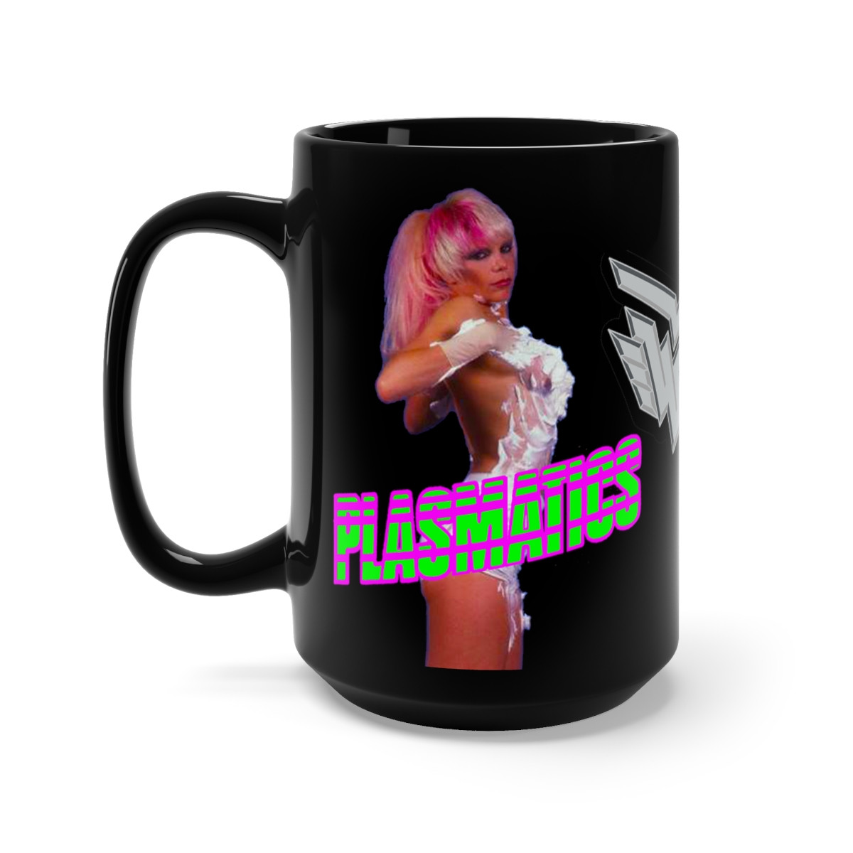 Wendy O Williams of the PLASMATICS cream dream  Black Mug 15oz