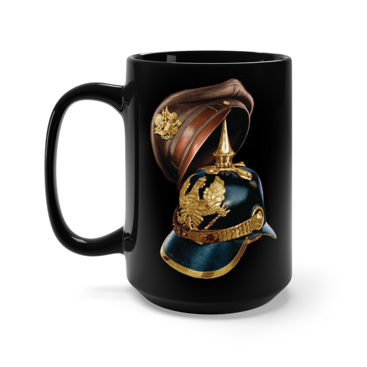 Hogan's Heroes Classic TV hat and helmet Black Mug 15oz