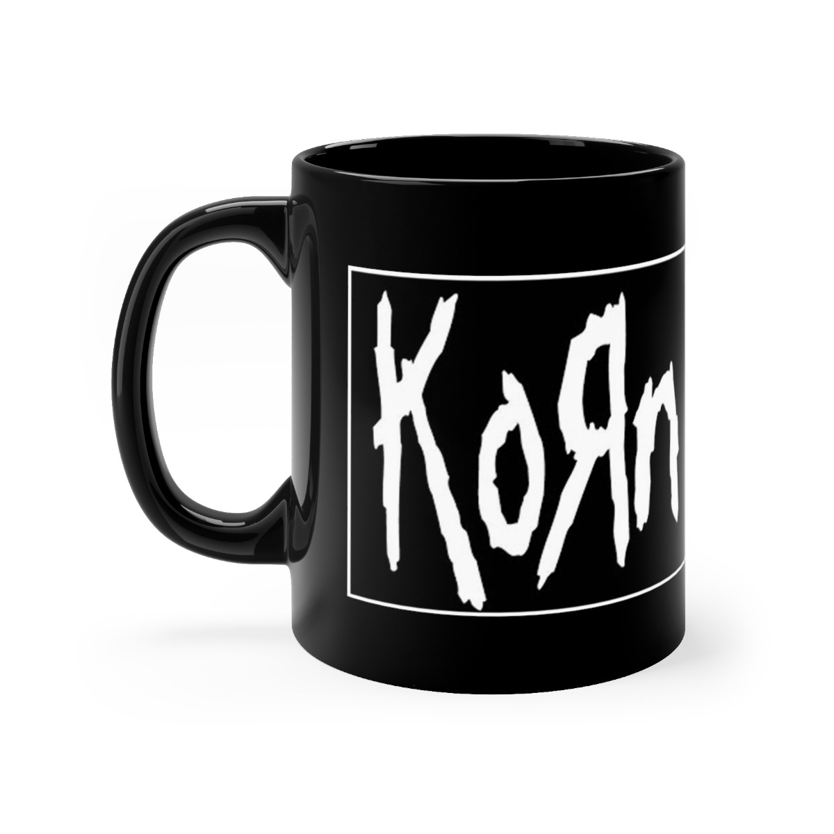 KORN logo   Black mug 11oz