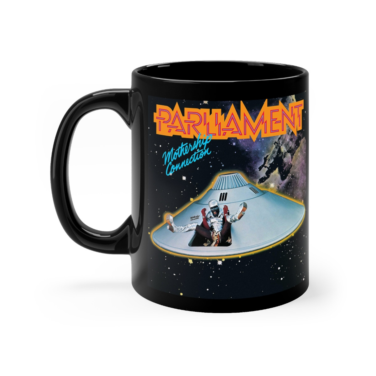 PARLIAMENT Mothership Connection Black mug 11oz