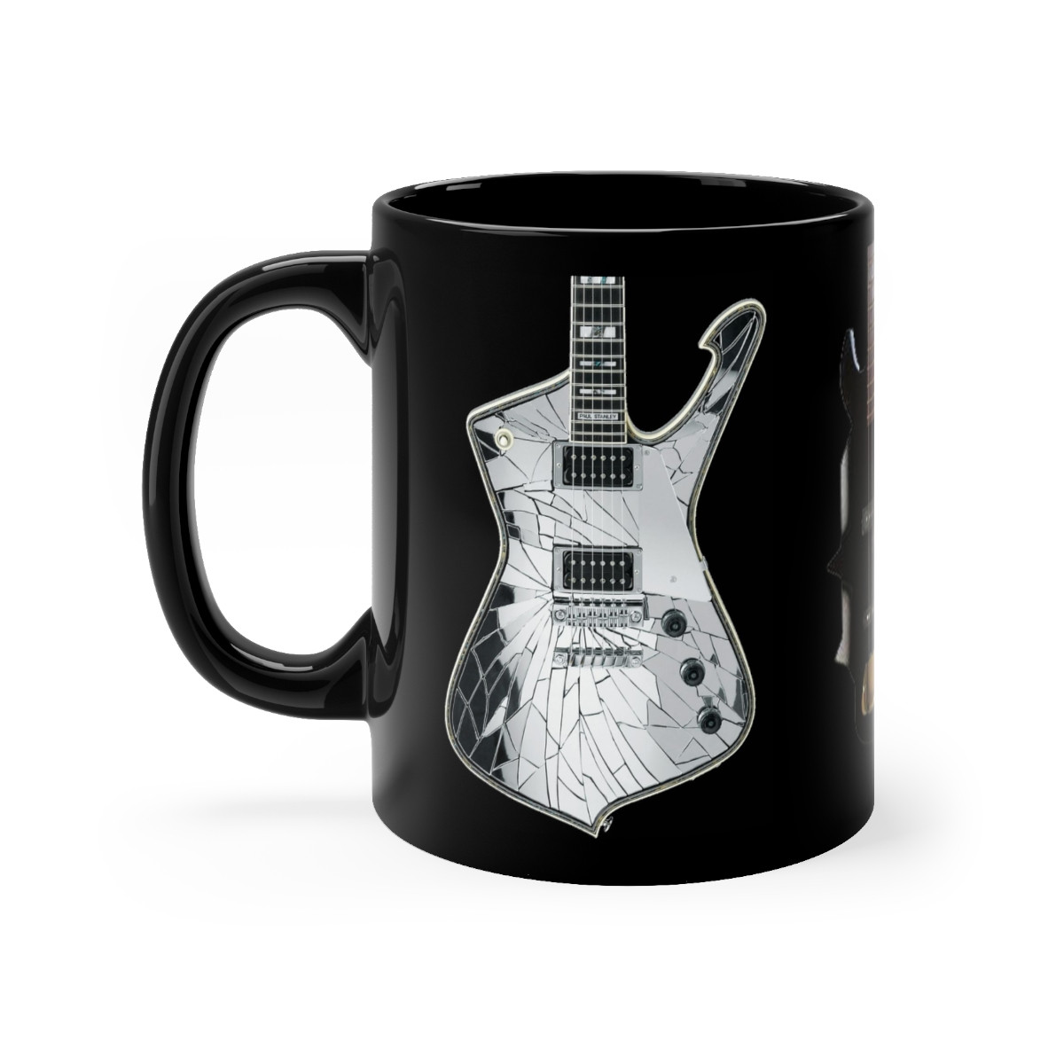 KISS All 3  Guitars used by Paul Gene and Tommy version 5 mug 11oz