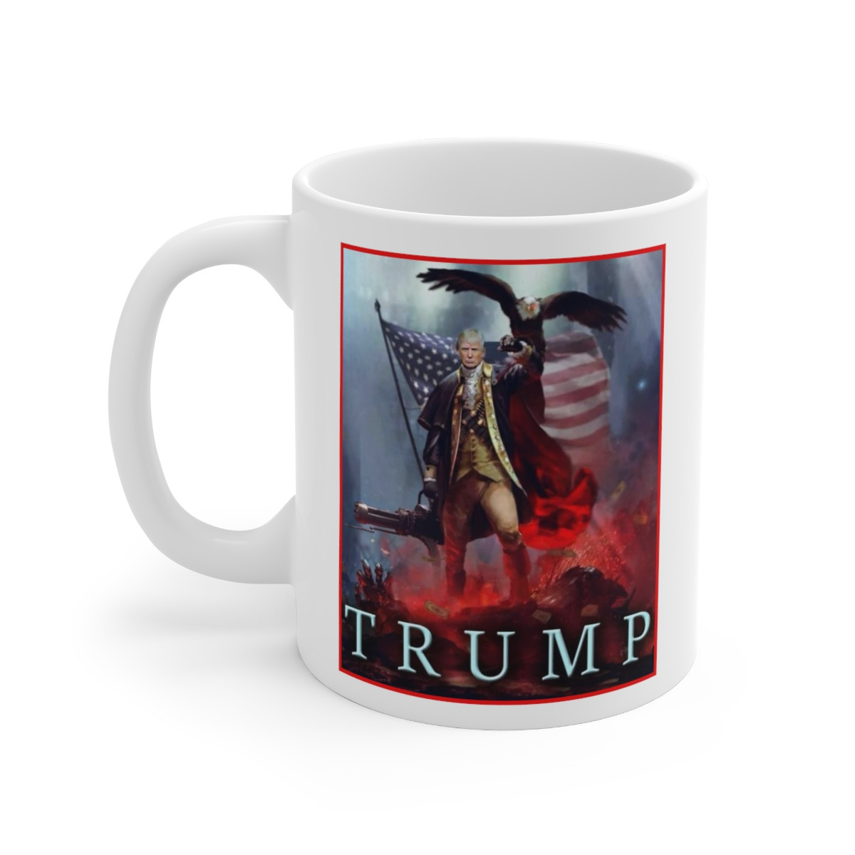 Donald trump as George Washington white Mug 11oz