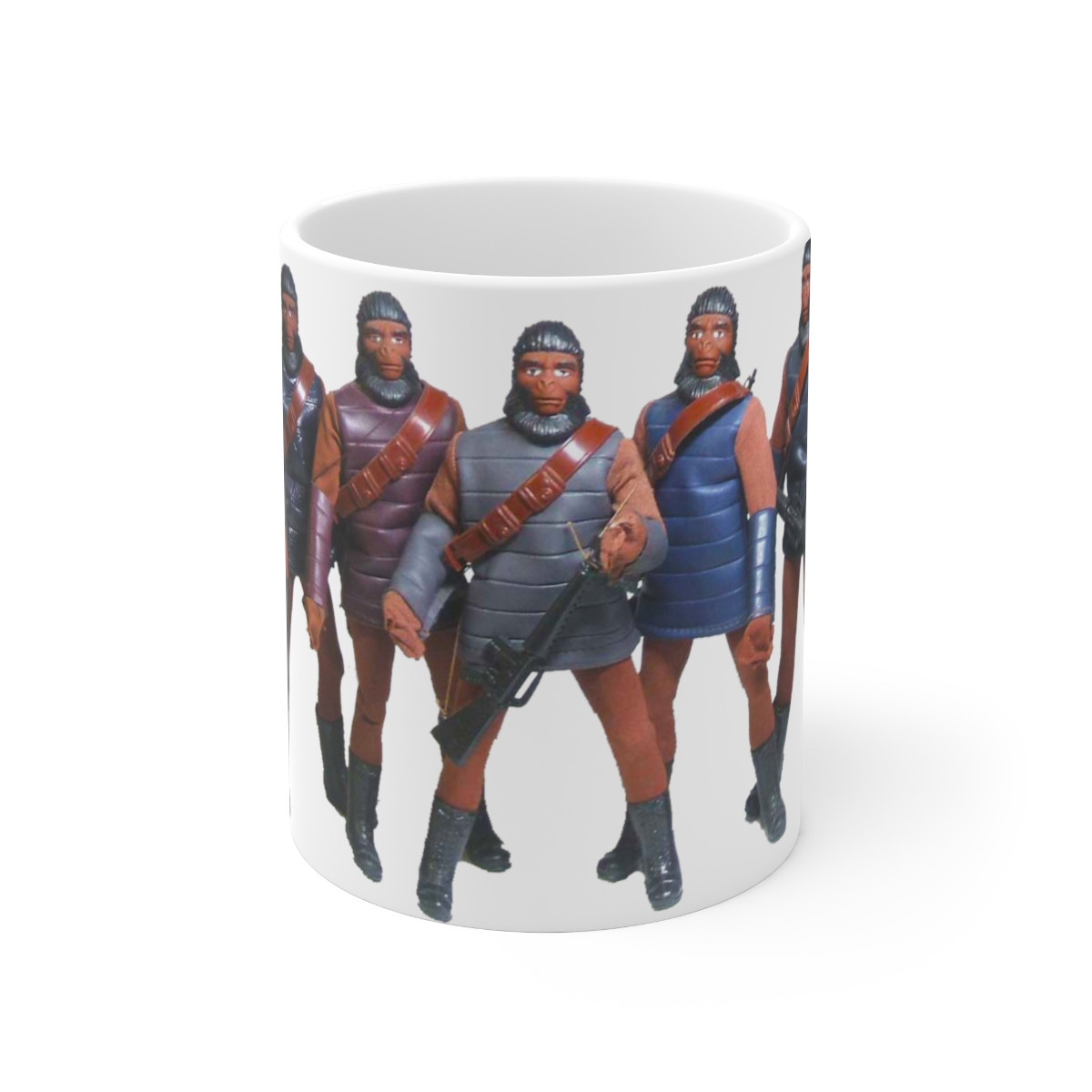 Mego Planet Of The Apes Action Figures Army white Mug 11oz