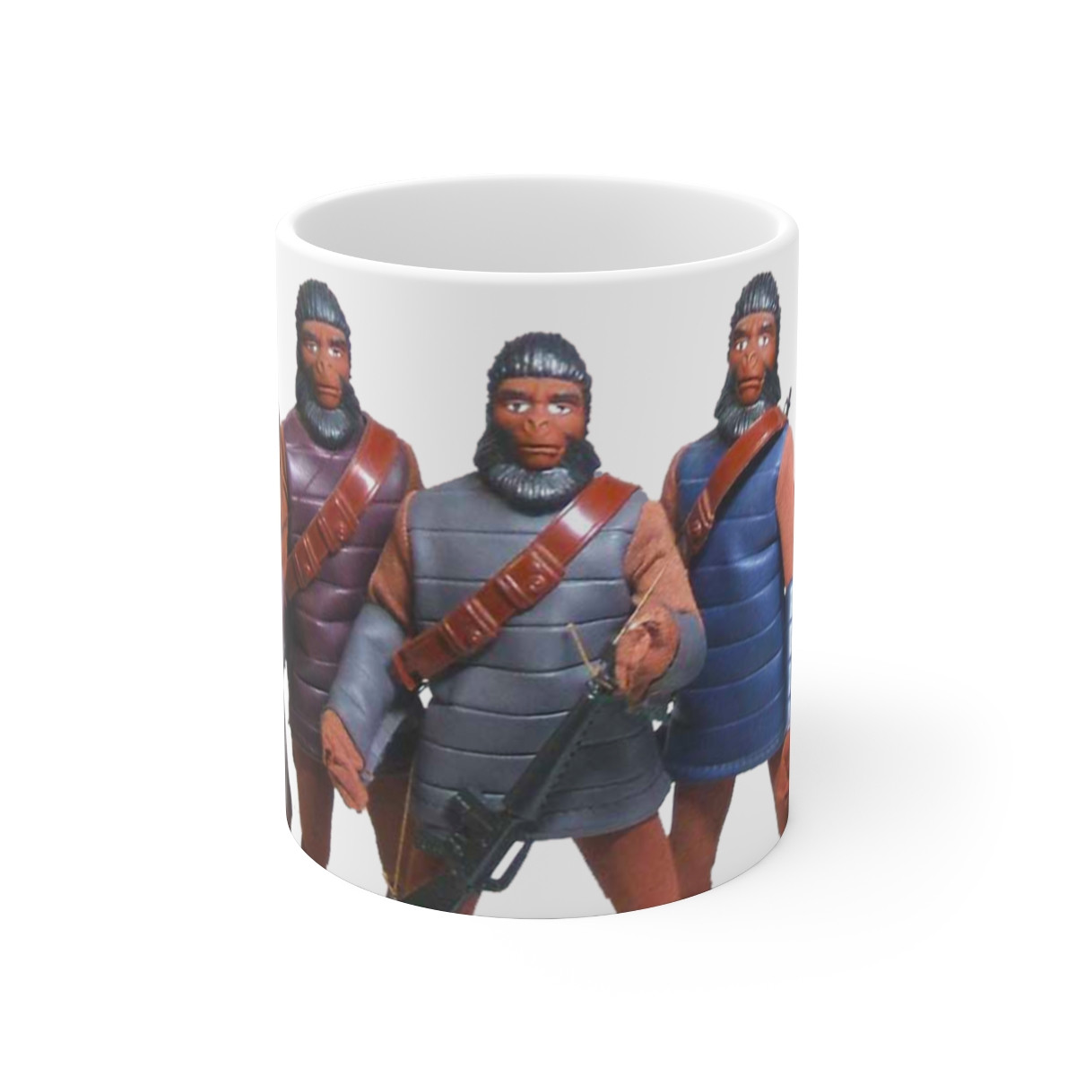 Mego Planet Of The Apes Action Figure soldiers white Mug 11oz