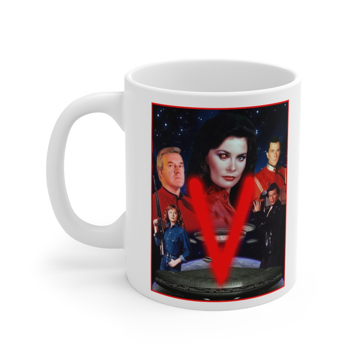 V The Visitors sci fi alien invasion tv series white Mug 11oz