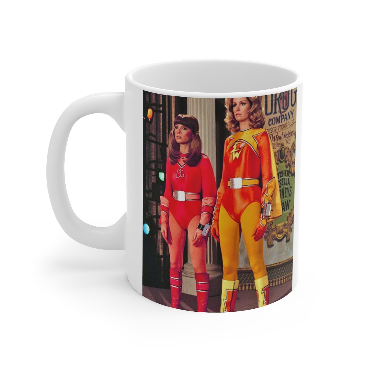 Electra Woman And Dyna Girl White Mug 11oz