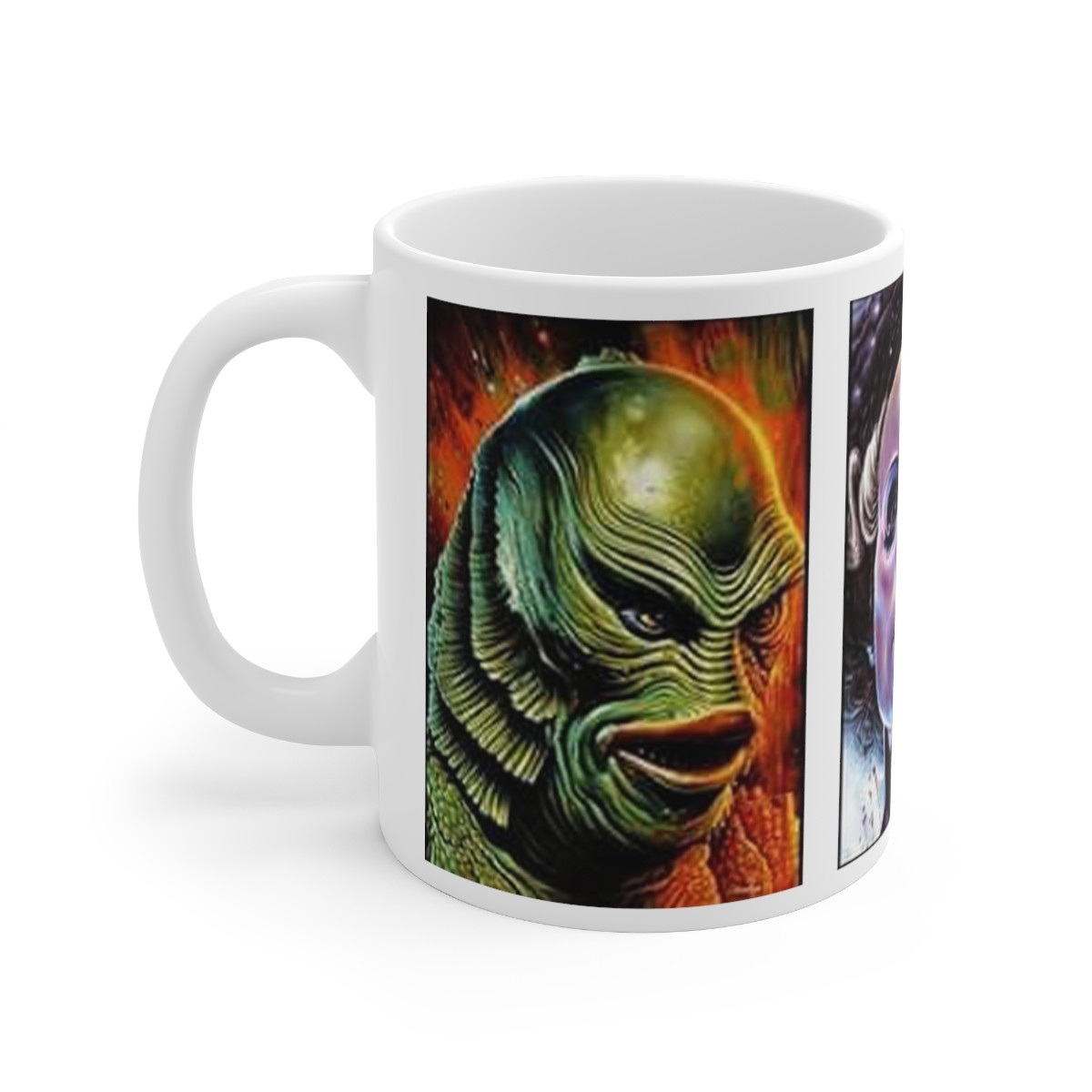 Universal Monsters Mummy Bride Creature on white Mug 11oz
