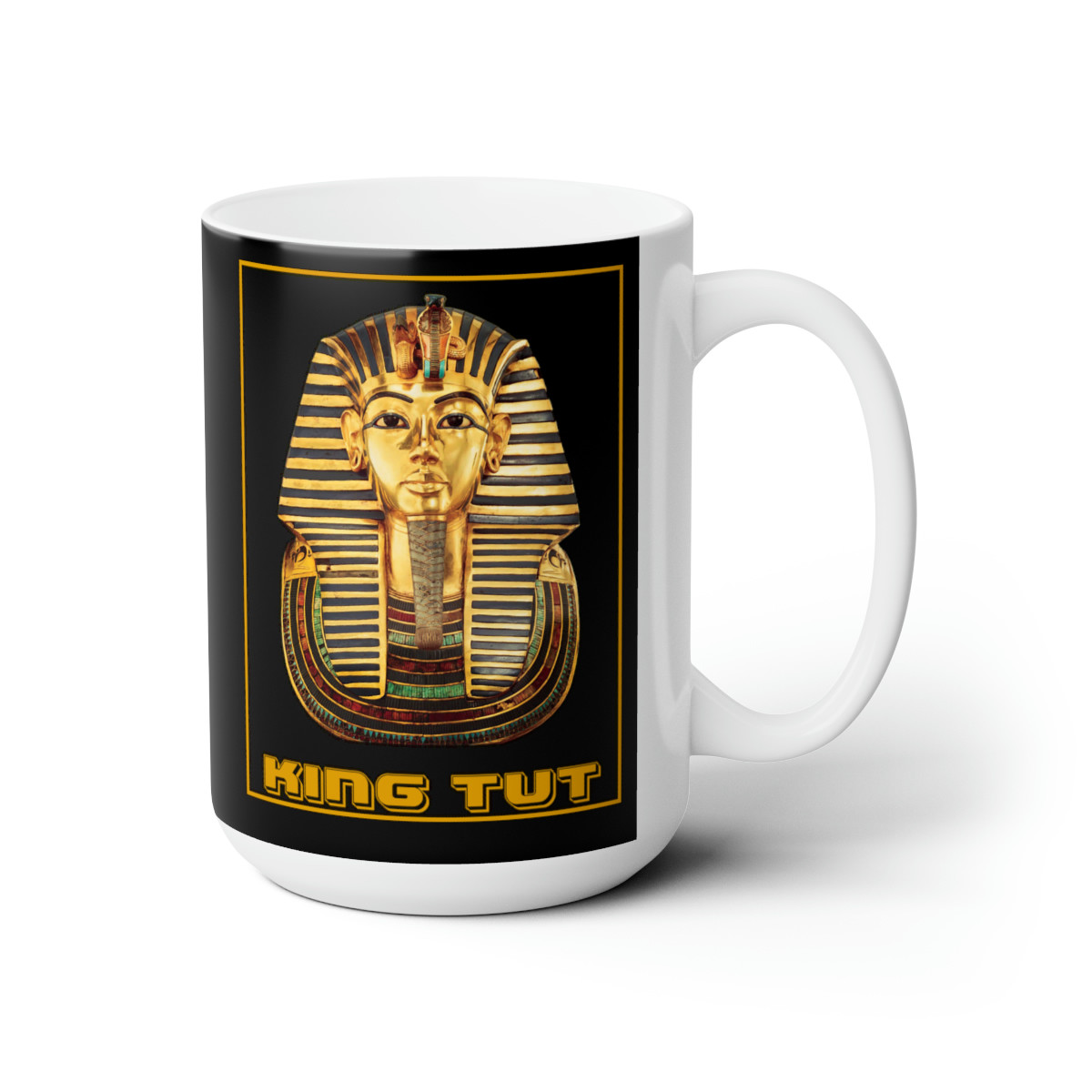 King Tut   white Ceramic Mug 15oz