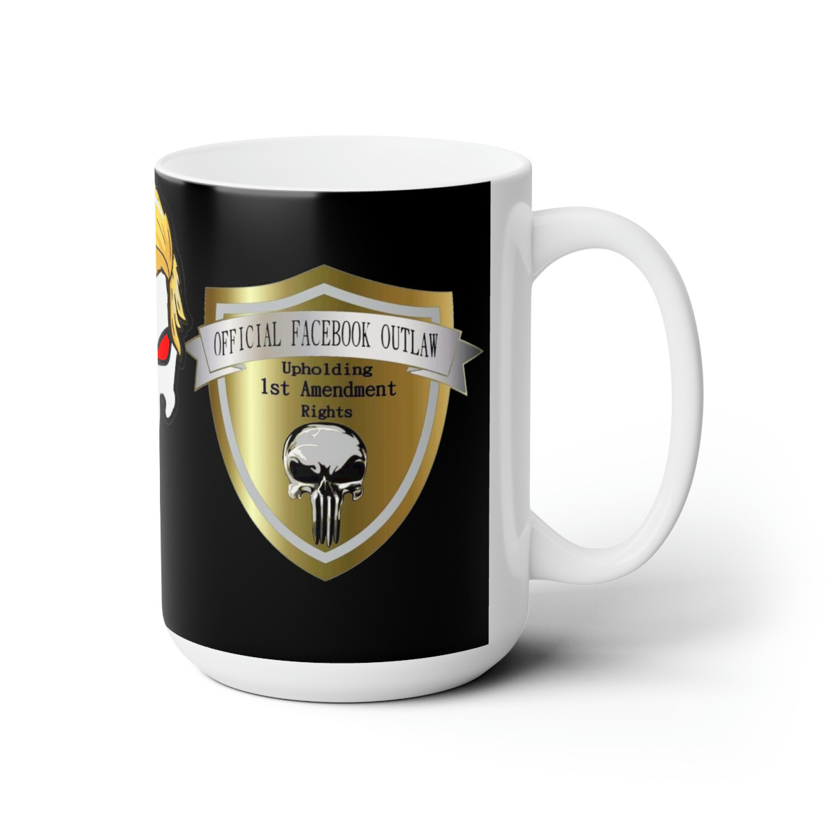 Official Facebook Outlaw Upholding 1st Amendment Rights white Ceramic Mug 15oz