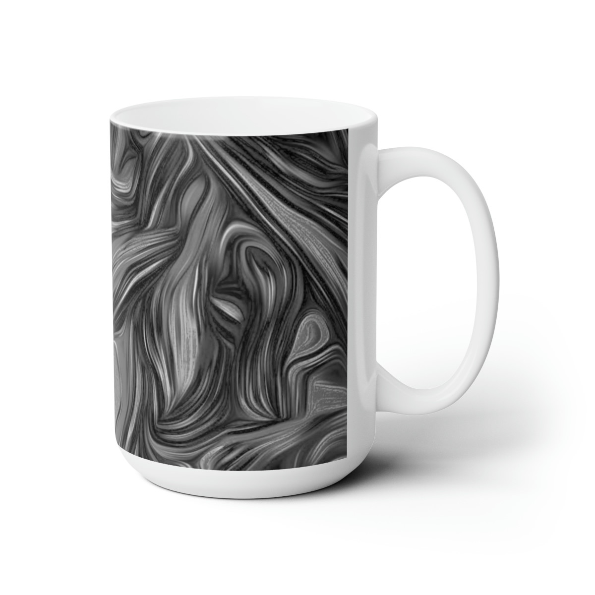 Swirl number 7 on white Mug 15oz