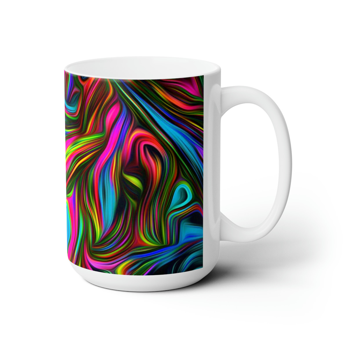 Swirl number 2 on white Mug 15oz