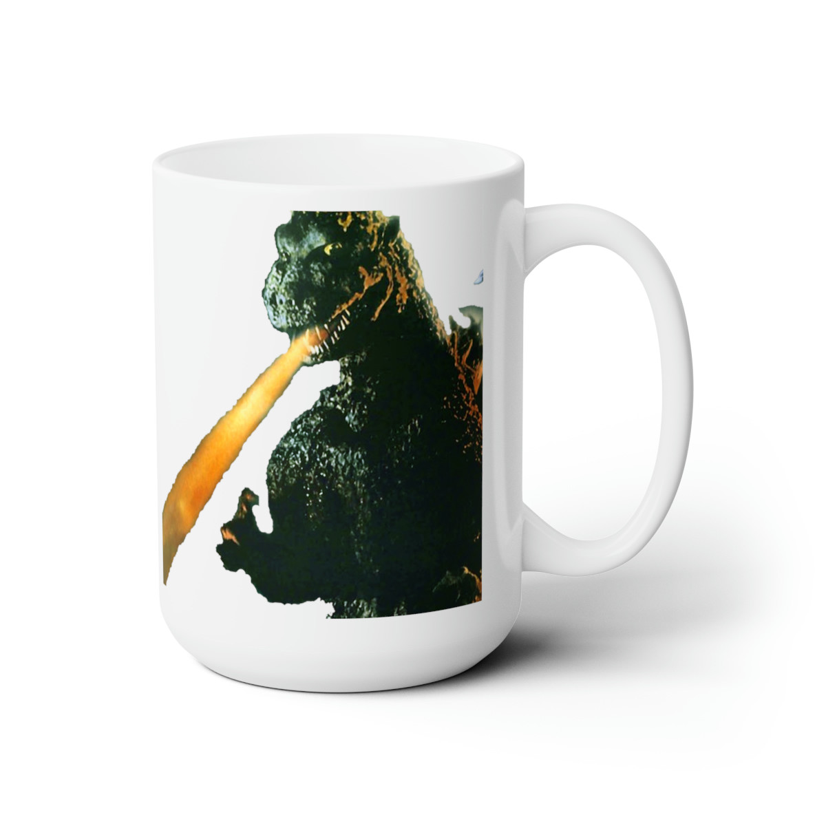 GODZILLA Death Ray On White Mug 15oz