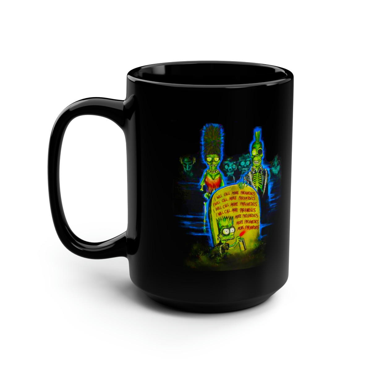 Simpsons Return Of The Living Dead Poster  Black Mug 15oz