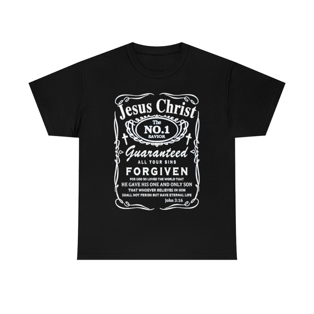 Jesus Christ Number 1 savior Job 3:15   Men's Short Sleeve Tee