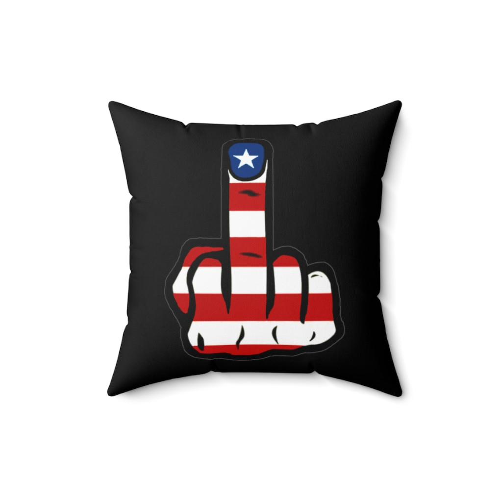 American middle finger Pillow Spun Polyester Square Pillow gift
