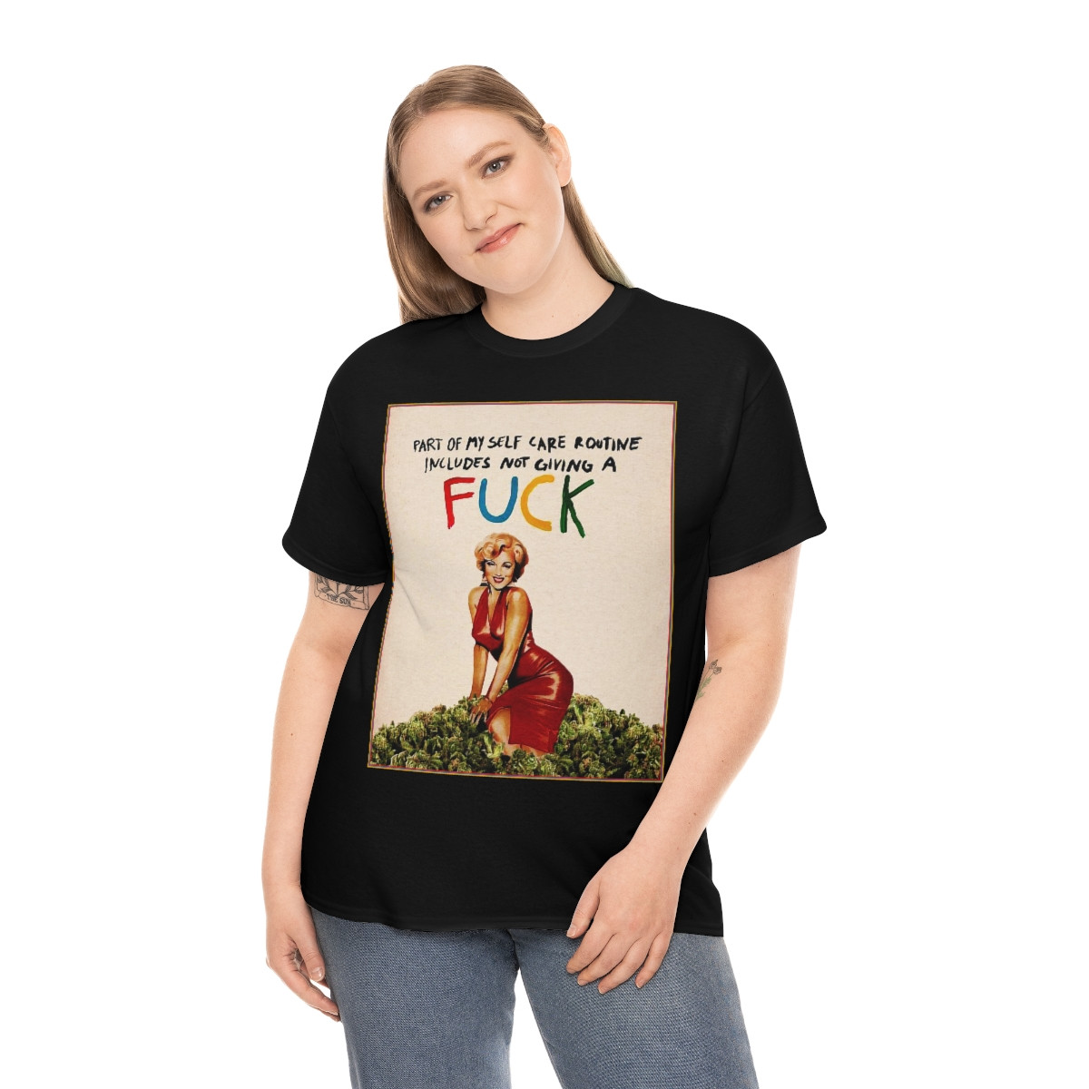 My Self Care Routine Includes Not giving A Fk Short Sleeve Tee