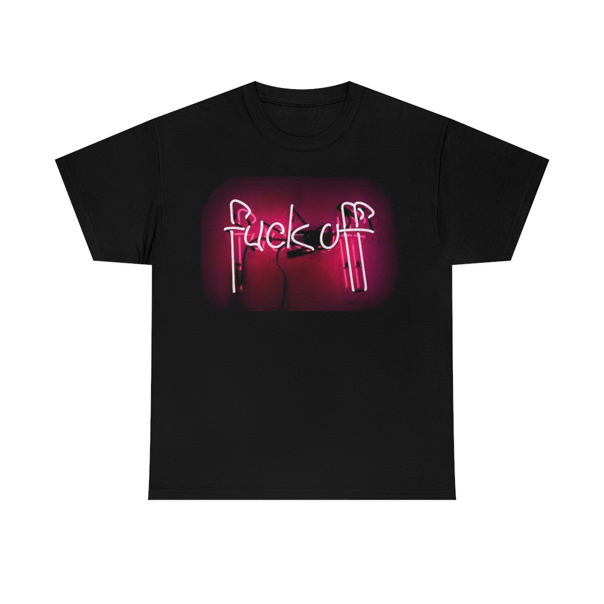 Fuck Off in Pink Neon Short Sleeve Tee