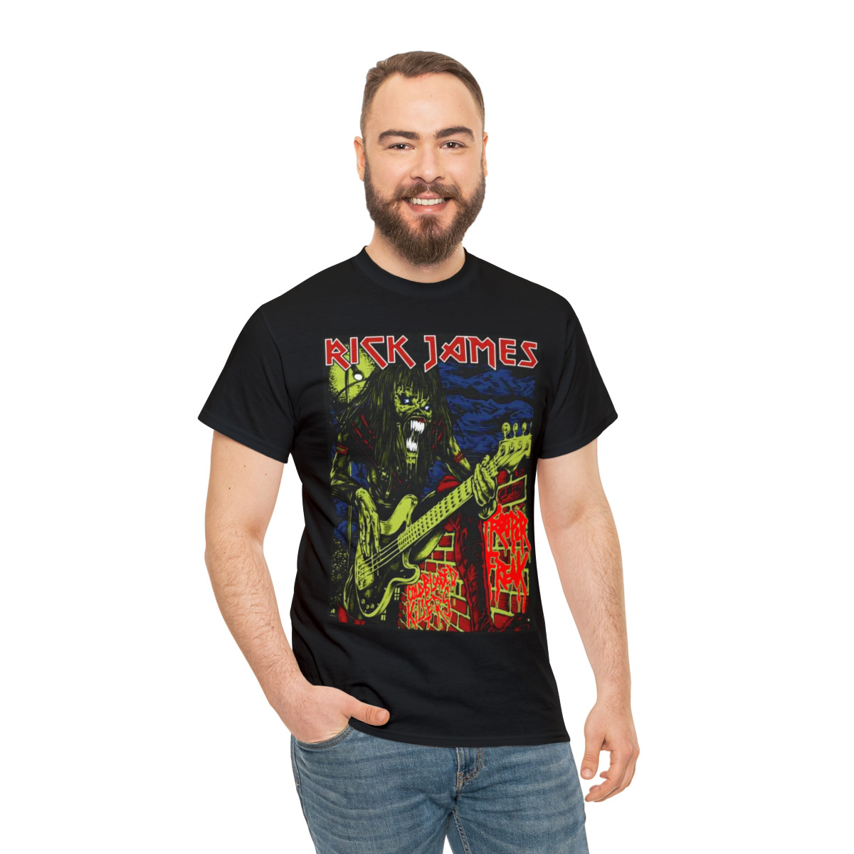 Rick James Zombie Bass Player Unisex Heavy Cotton Tee