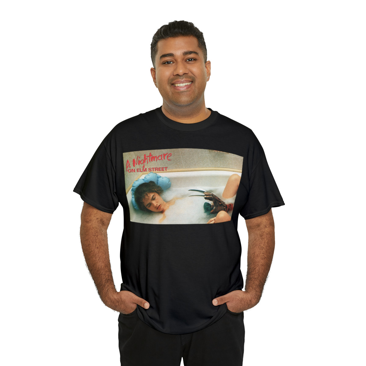 A Nightmare On Elm Street Nancy in the Tub With Freddy Unisex Heavy Cotton Tee