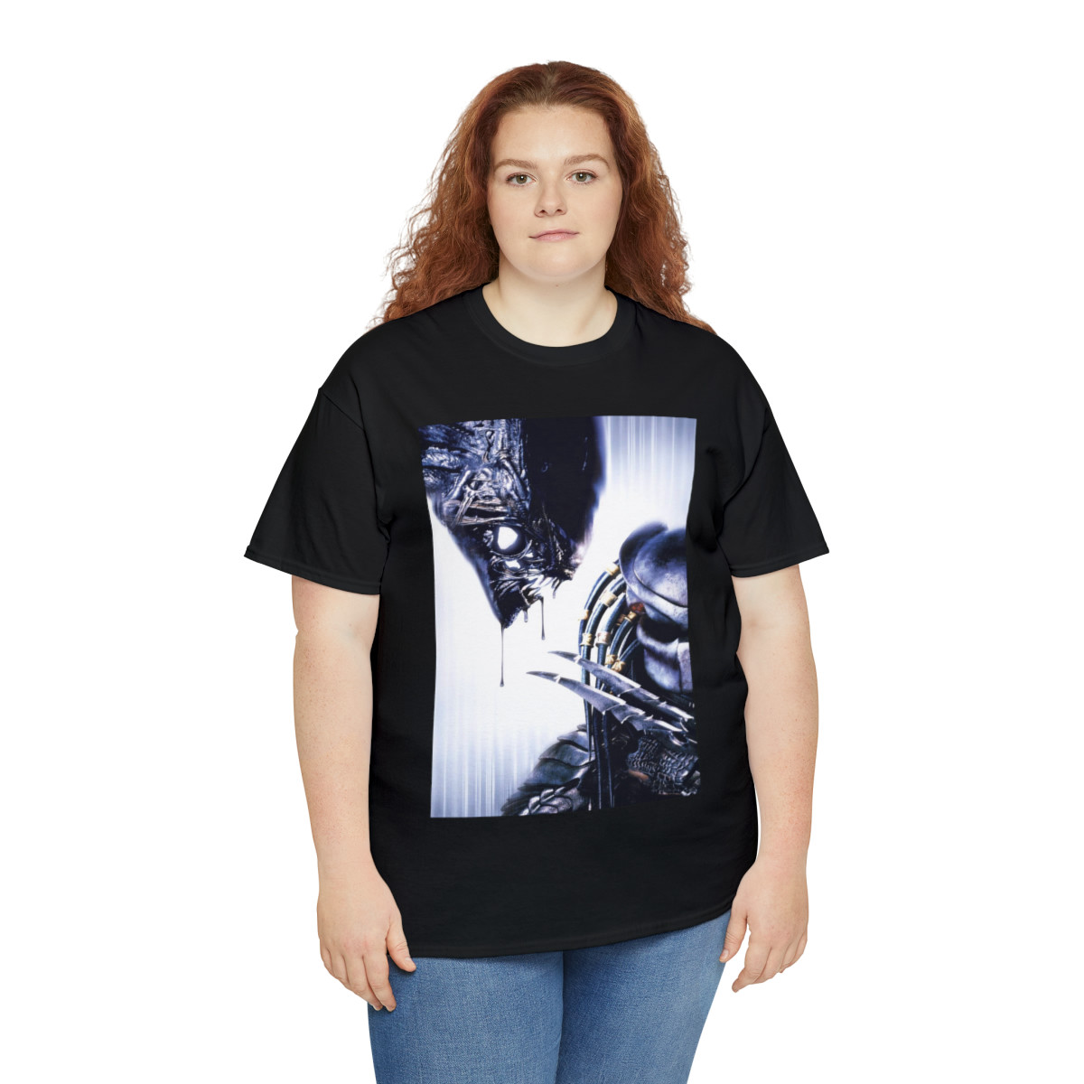 Alien Creature vs A Predator  Unisex Heavy Cotton Tee