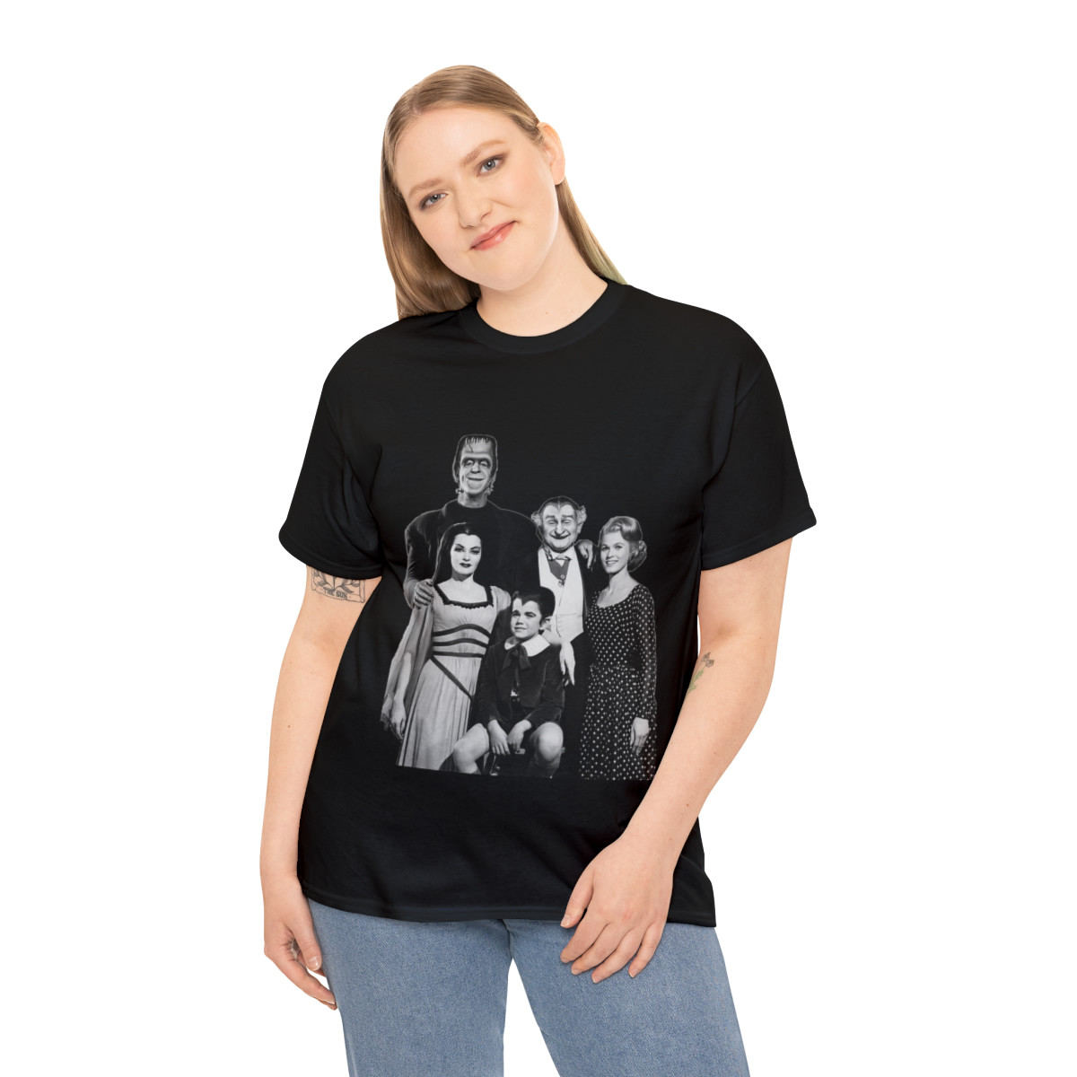 The Munsters Family portrait  Unisex Heavy Cotton Tee
