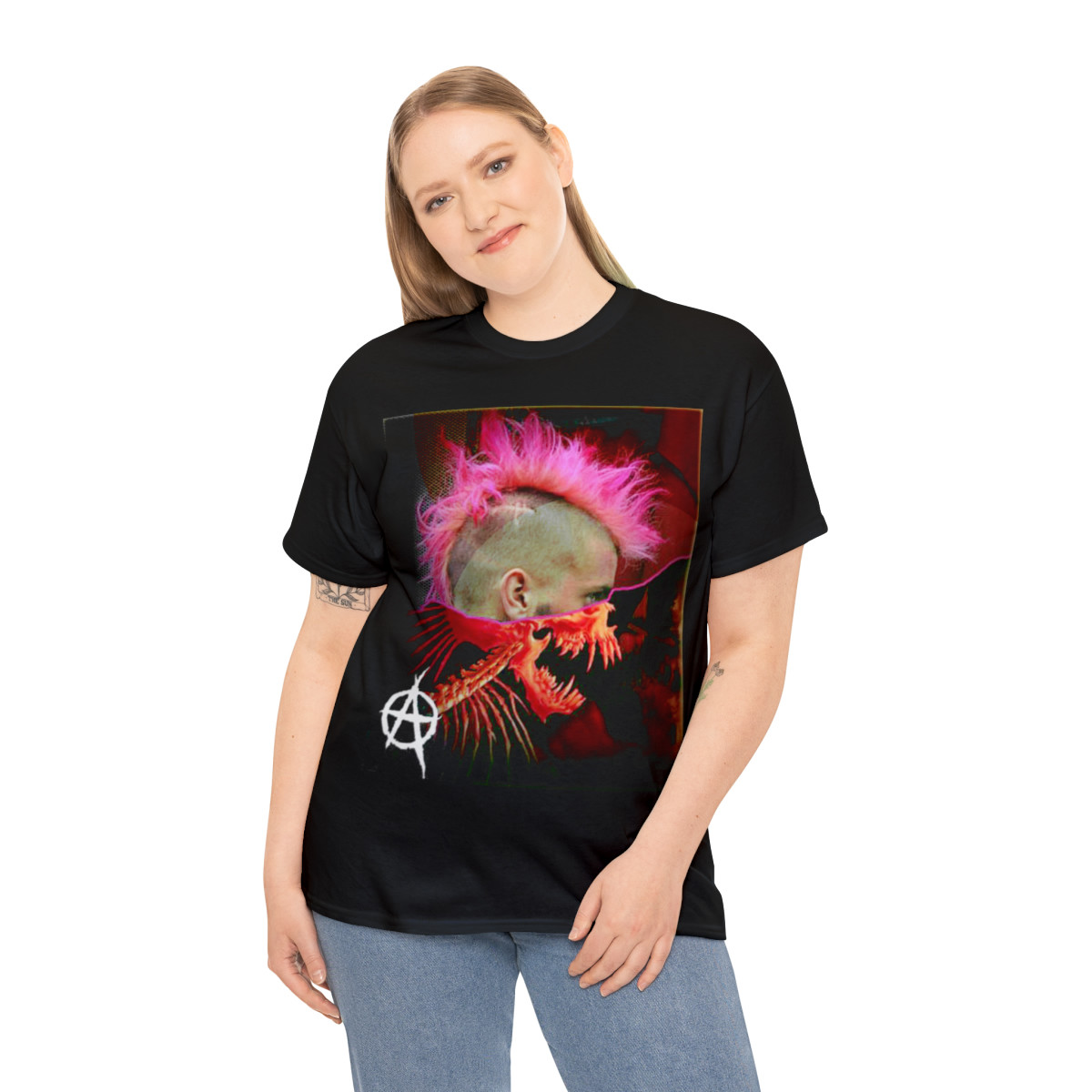 Punk Rock Pink Mohawk Monster Short Sleeve Tee