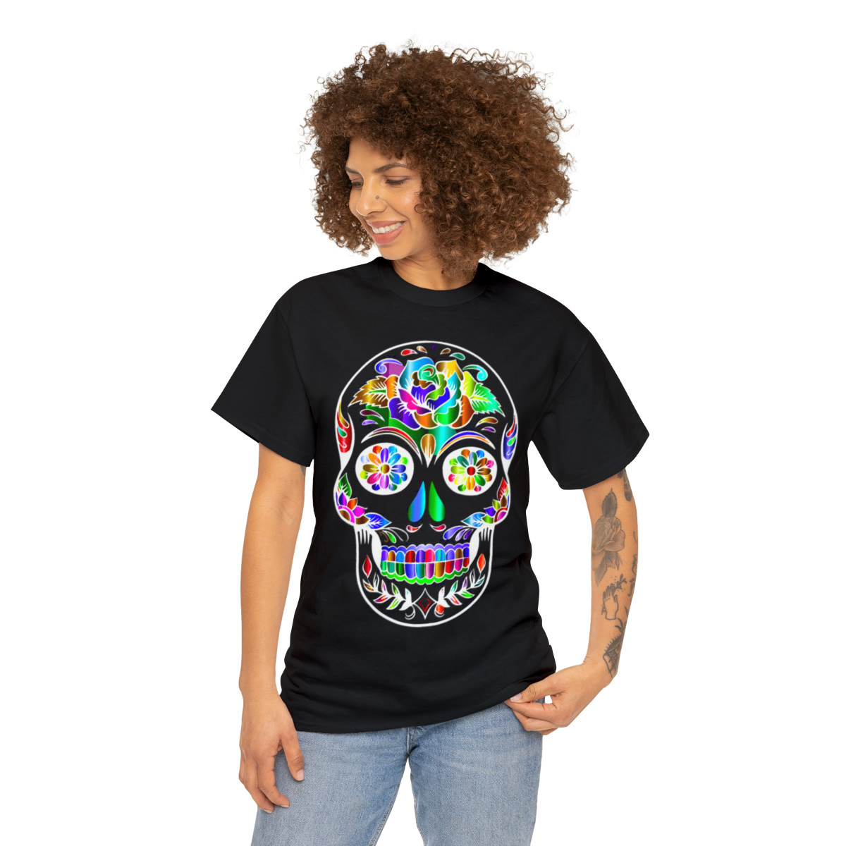 Cinco De Mayo Sugar Skull Unisex Heavy Cotton Tee