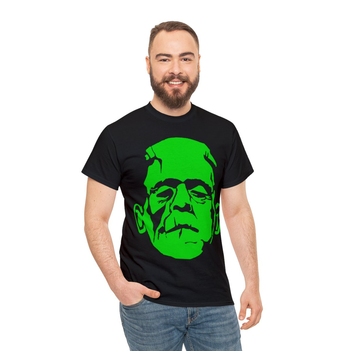Frankenstein monster light green Silluette Short Sleeve Tee