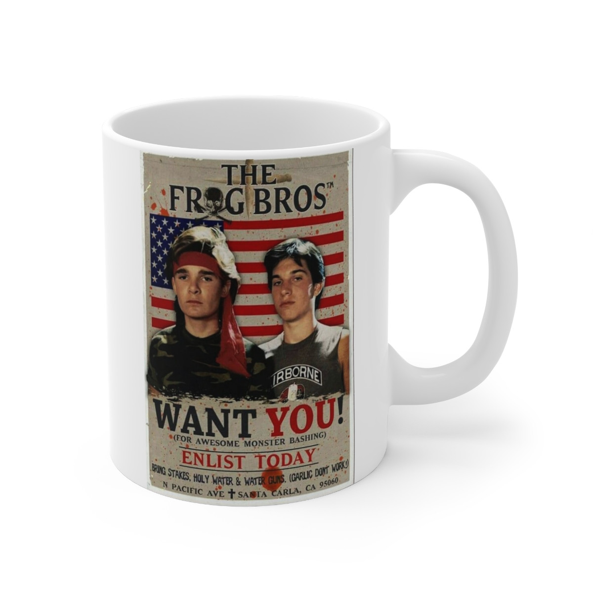The Frog Bros from The Lost Boys white Mug 11oz