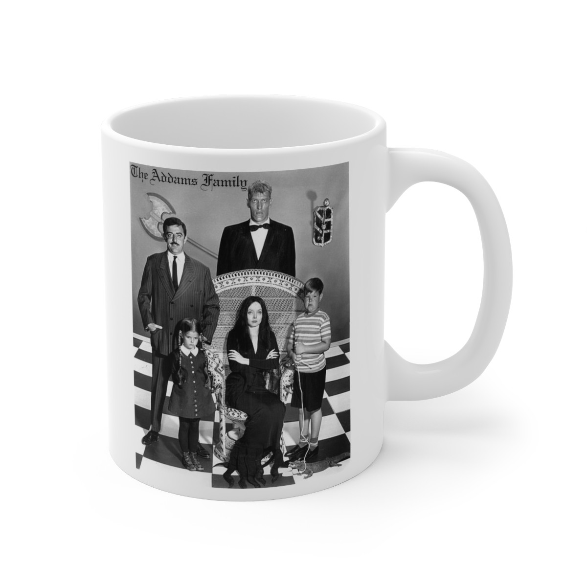 The Addams Family original cast  Ceramic white Mug 11oz