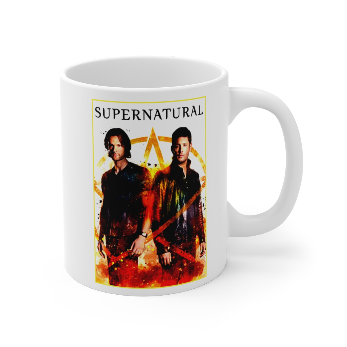 Supernatural Sam and Dean Winchester white Mug 11oz