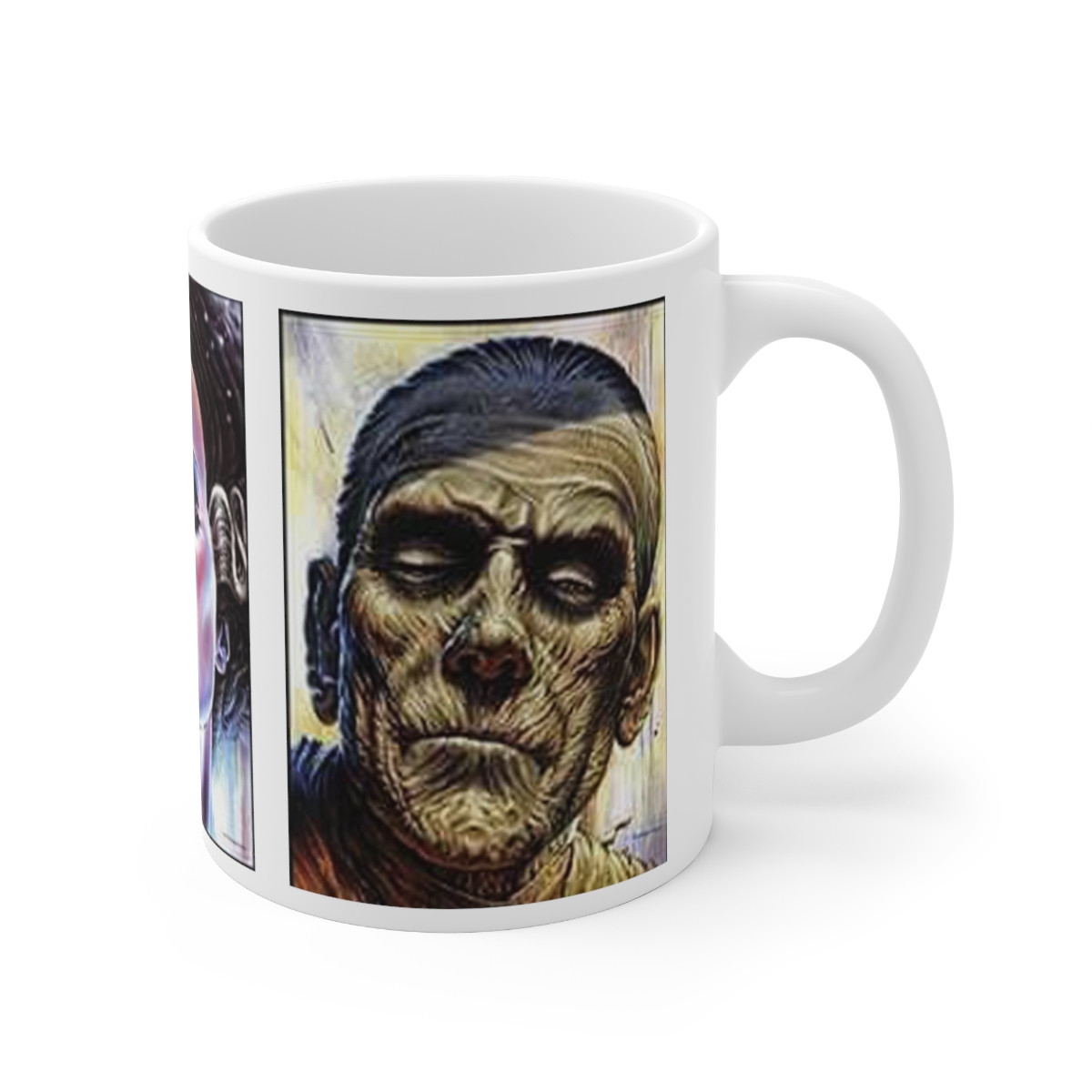 Universal Monsters Mummy Bride Creature on white Mug 11oz