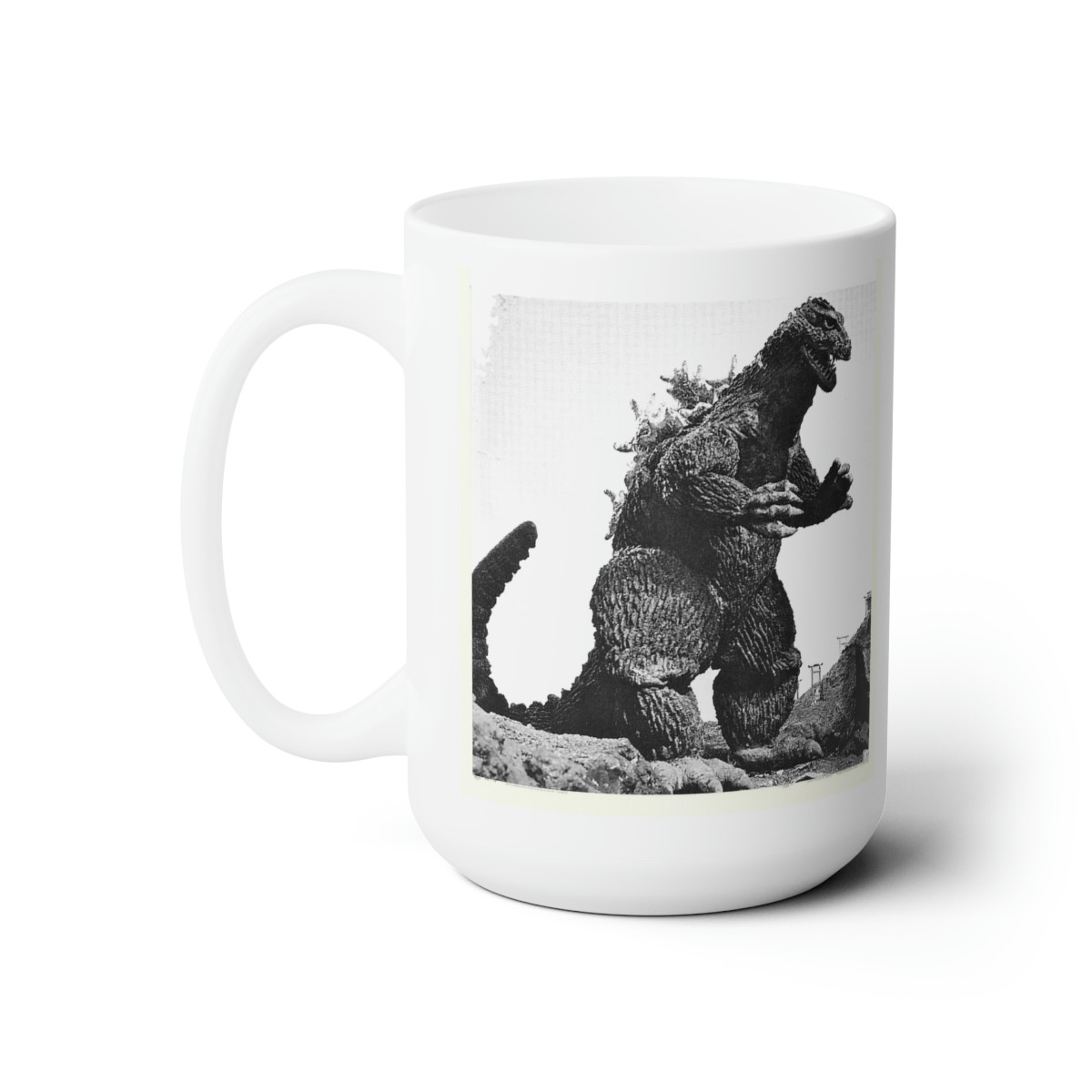 GODZILLA On White Mug 15oz