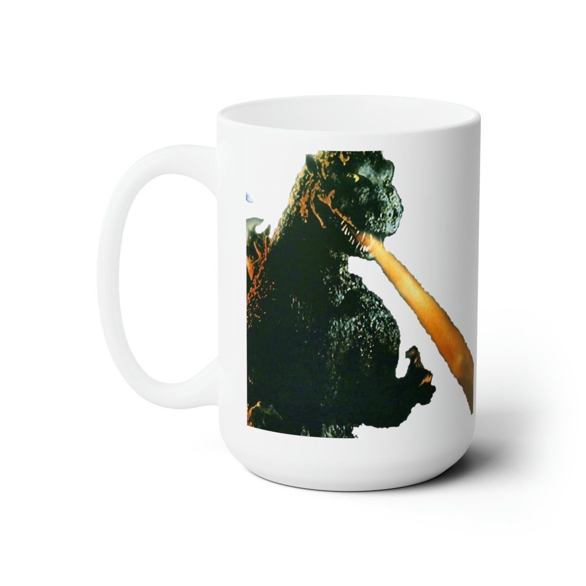 GODZILLA Death Ray On White Mug 15oz